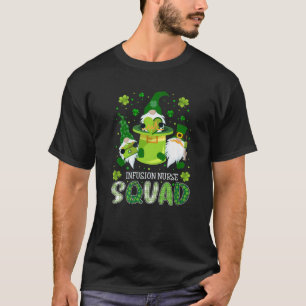 Infusion Nurse Squad Pflege St Patrick Day Gnomes T-Shirt