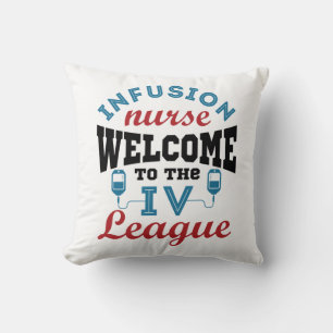 Infusion Nurse Willkommen bei der I.V. Liga Kissen