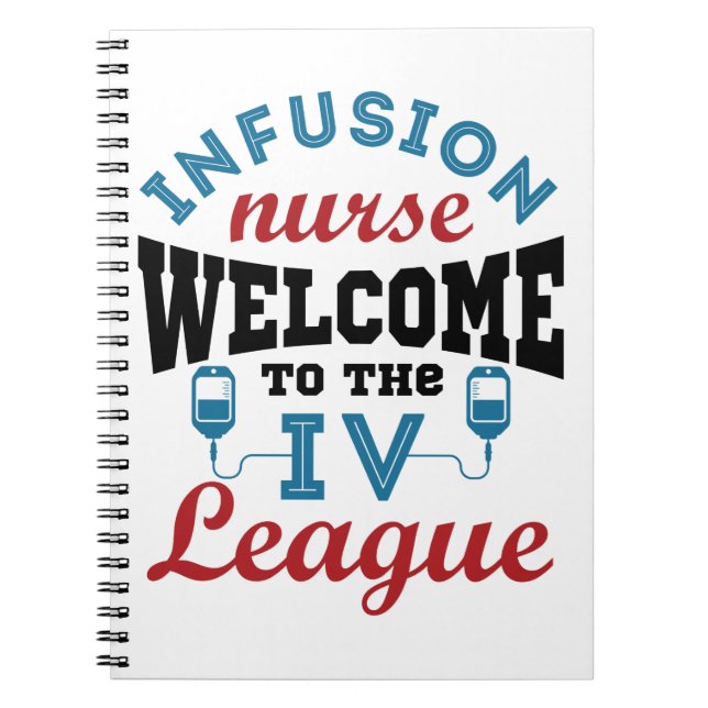 Infusion Nurse Willkommen bei der I.V. Liga Notizblock (Vorderseite)
