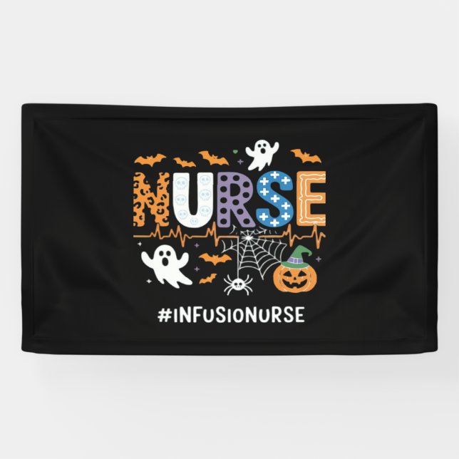 Infusion Nursing Stethoscope Halloween Essen Banner (Horizontal)