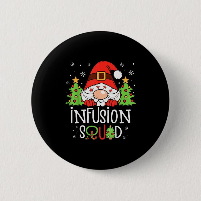 Infusionskrankenschwester-Trupp Weihnachtsmann Ste Button (Vorderseite)