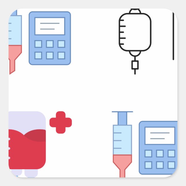 Infusionstherapie Aufkleberpackung - Infusion Quadratischer Aufkleber (Vorderseite)