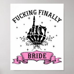 Ing Schließlich Bride Skeleton Hand Halloween Bach Poster