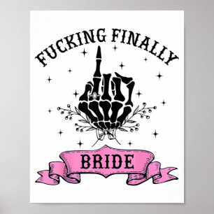 Ing Schließlich Bride Skeleton Hand Halloween Bach Poster