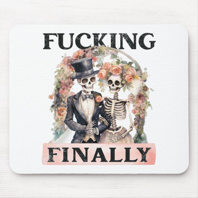 Ing Schließlich Bridesmaid Skeleton Bride Groom Ha Mousepad (Vorne)