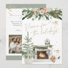 INGE Cosy Fireplace Skandinavien Weihnachtskarte Einladung