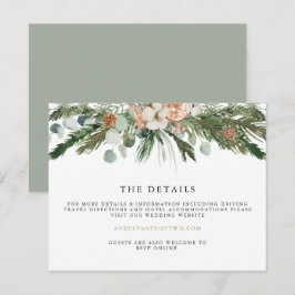 INGE Cosy Scandinavian Winter Wedding Details Card Einladung