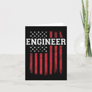 Ingenieur American Flag Usa Patriot Patriotic Karte