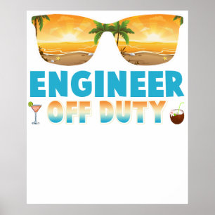 Ingenieur außer Dienst Sommerurlaub letzter Schult Poster