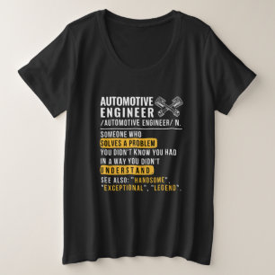Ingénieur automobile Définition Drôle T-shirt