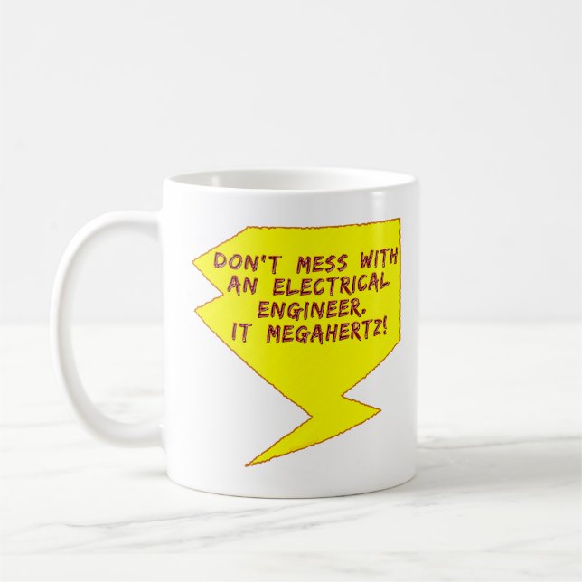 Ingenieur Blitzschlag Kaffeetasse (Links)