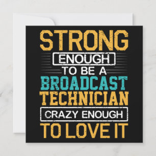 Ingenieur Crazy genug, um ein Fernsehtechniker zu Einladung