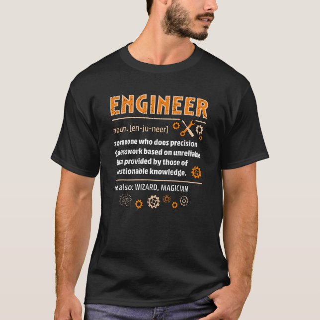 Ingenieur Definition Funny Engineering Nerdy Scien T-Shirt (Vorderseite)