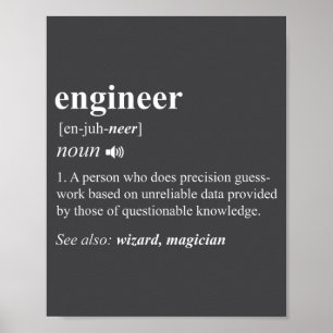 Ingenieur Definition Lustig Ingenieurwesen Maschin Poster