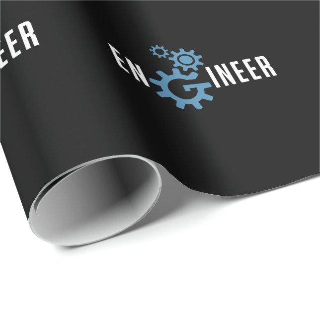 Ingenieur der Mechatronik und Mechanik Geschenkpapier (Rolleneckpunkt)