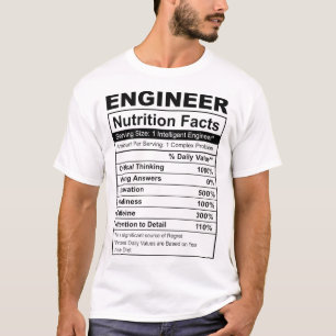 Ingénieur en nutrition faits drôle t-shirt