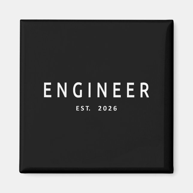 Ingenieur Est. Engineering-Abschluss 2026 Magnet (Vorne)