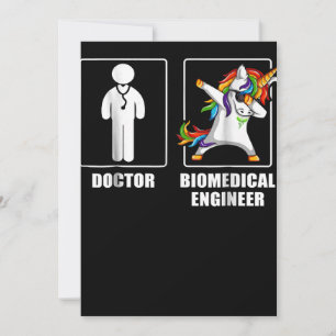 Ingenieur für Biomedizin Unicorn Dabbing Liebhaber Dankeskarte