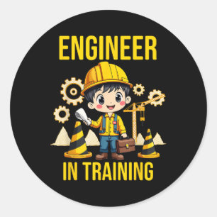 Ingenieur für die Ausbildung des Ingenieurbüros Runder Aufkleber