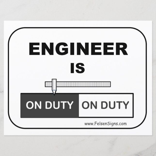 Ingenieur für Dienst - Poster (Vorderseite)