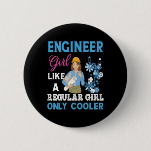 Ingenieur für Proud Engineer Girl Button
