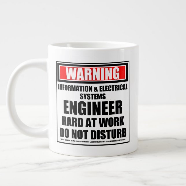 Ingenieur für Warnsysteme Jumbo-Tasse (Links)