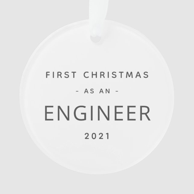Ingenieur für Weihnachten Moderner Sonderurlaub Ornament (Vorderseite)