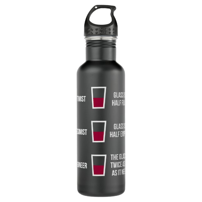 Ingenieur Glass Halbwerter Ingenieurwitz Edelstahlflasche (Vorderseite)