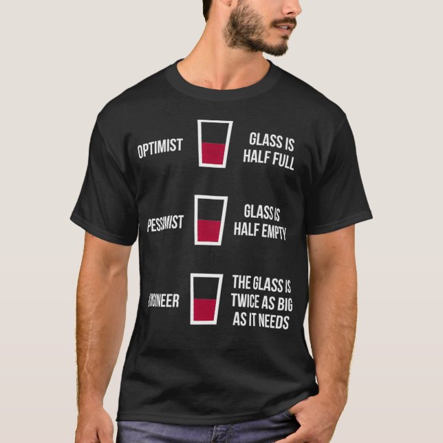 Ingenieur Glass Halbwerter Ingenieurwitz  T-Shirt (Vorderseite)