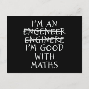 Ingenieur gut mit Mathematik-Funny-Engineering-Zit Postkarte