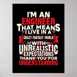 Ingenieur ich bin Ingenieur Poster