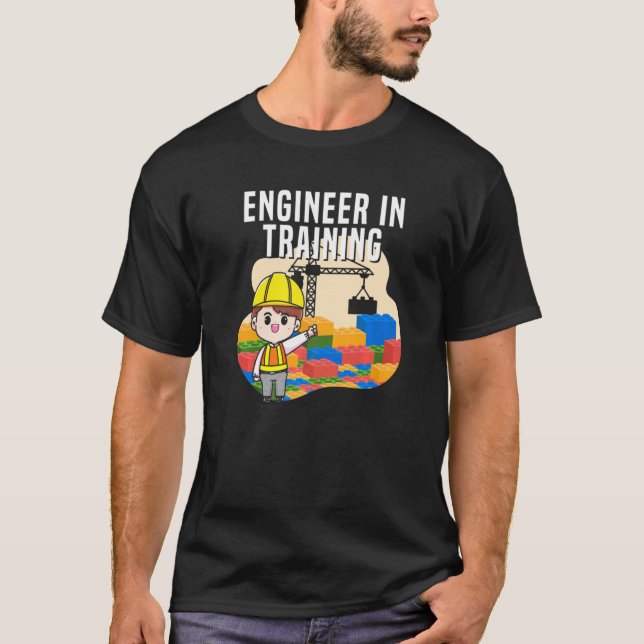 Ingenieur in der Ausbildung Gebäude Blöcke Master  T-Shirt (Vorderseite)