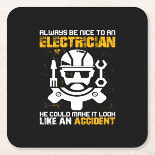 Ingenieur ist immer nett zu einem Elektroingenieur Rechteckiger Pappuntersetzer