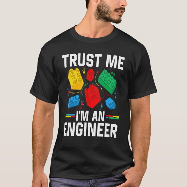Ingenieur Kinder Spielzeug Big Gebäude Blocks Bri T-Shirt (Vorderseite)
