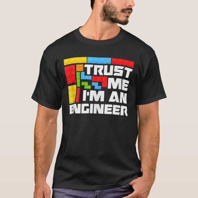 Ingenieur Kinder Spielzeug Big Gebäude Blocks Bui T-Shirt (Vorderseite)