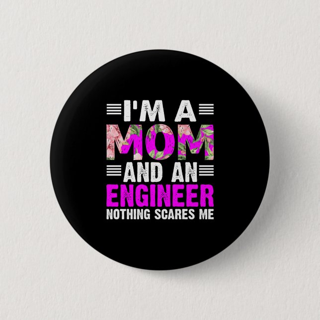 Ingenieur Kunst als Mama und Ingenieur Button (Vorderseite)