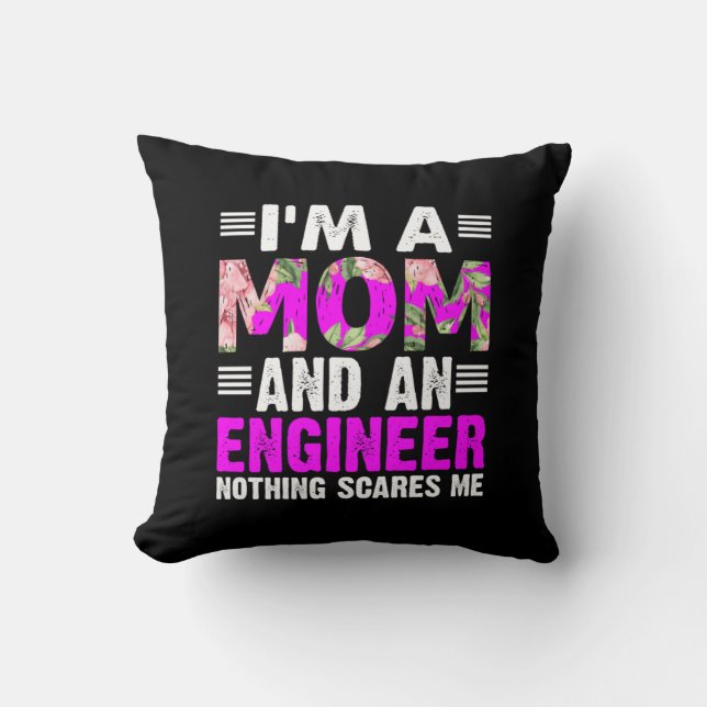 Ingenieur Kunst als Mama und Ingenieur Kissen (Vorderseite)