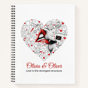 Ingenieur Liebe Stärkste Struktur Valentinstag Notizbuch