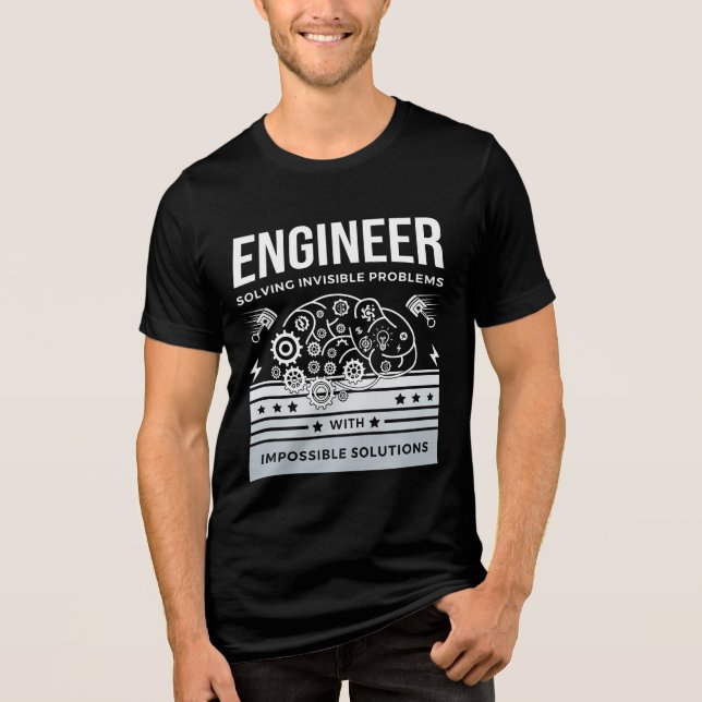 Ingenieur - Lösung unsichtbarer Probleme Tri-Blend Shirt (Vorderseite)