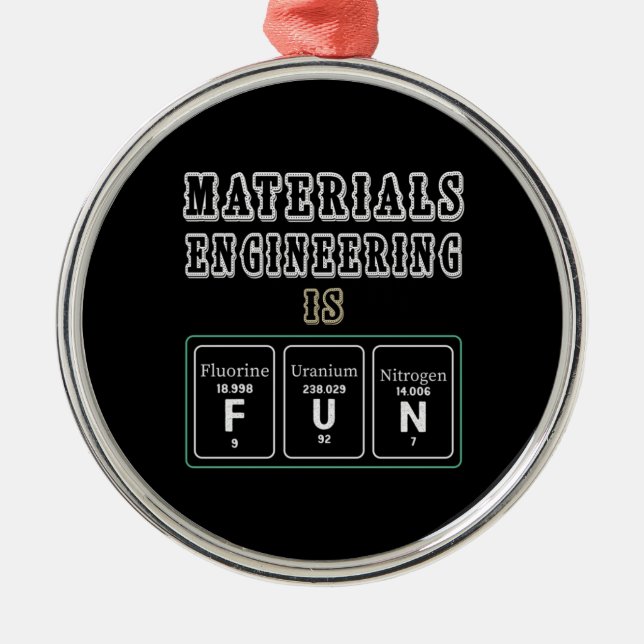 Ingenieur-Materialentwicklung ist Spaß Ornament Aus Metall (Vorne)