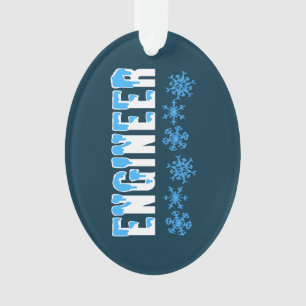 Ingenieur-Schneeflocke Ornament