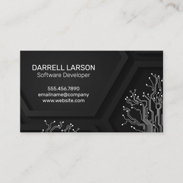Ingenieur | Software-Schalttafel | geometrisch Visitenkarte (Vorderseite)