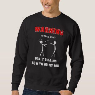 Ingenieur, um Verletzungen zu vermeiden, sagen Sie Sweatshirt