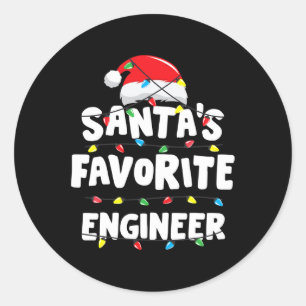 Ingenieur Weihnachten Weihnachten Weihnachtsgesche Runder Aufkleber