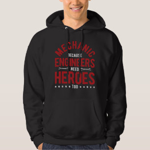 Ingenieure brauchen Helden zu einem Garagenautomat Hoodie