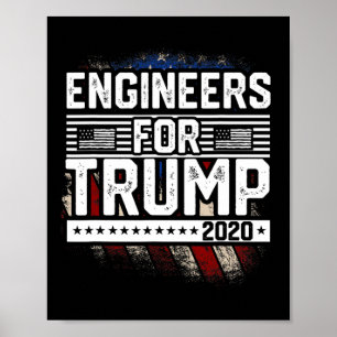 Ingenieure für Trump Trump wiederwählen Poster