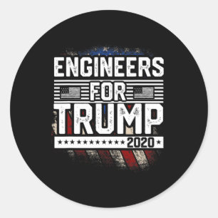Ingenieure für Trump Trump wiederwählen Runder Aufkleber