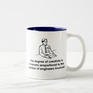 Ingenieure u. Kreativität Zweifarbige Tasse