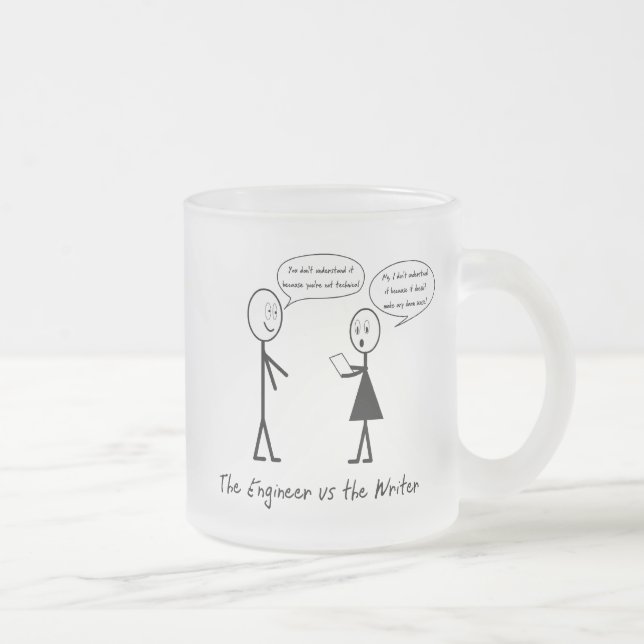 Ingenieure und Verfasser-Tasse Mattglastasse (Rechts)