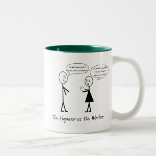 Ingenieure und Verfasser-Tasse Zweifarbige Tasse